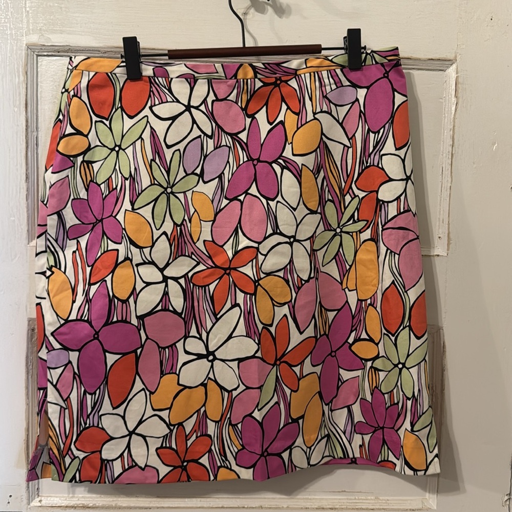 Ann Trinity Size 12 Colorful Short Mini Skirt Floral